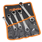 Beta Set 5 chiavi poligonali doppie piegate 15° a cricchetto reversibile 195P/B5