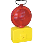 LAMPEGGIATORE lampeggiante stradale rosso 180mm luce fissa a normativa da cantiere 