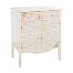 MOBILE CREDENZA 2 ANTE 1 CASSETTO WORDS STILE SHABBY 76x45x85.5h LEGNO DI ABETE