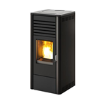 STUFA A PELLET PROFESSIONALE MADE IN ITALY MCZ MAGGIE COLORE DARK 10 KW