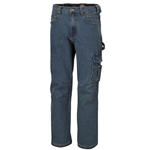 Beta Jeans da lavoro elasticizzati tasche porta utensili cerniera denim blu 7525