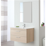 MOBILE MOBILETTO BAGNO SOSPESO COMPOSIZIONE LAVELLO CERAMICA + SPECCHIO STELLA