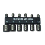FERMEC 18700 SET INSERTI CHIAVI A BUSSOLA MAGNETICHE 5,5-6-7-8-10-13mm