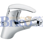 MISCELATORE RUBINETTO SCARICO AUTOMATICO DOCCETTA ESTRAIBILE LAVABO BAGNO CROMO MOD. CR7096