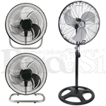 Ventilatore a piantana 3in1 oscillante colonna da terra o parete pale 45 cm