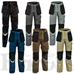 Pantalone da lavoro cantiere 245g/m2 ergonomico multitasche Cofra CARPENTER