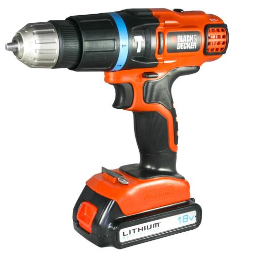 Black&Decker EGBL188K Trapano avvitatore percussione a batteria 18V Litio  1,3Ah