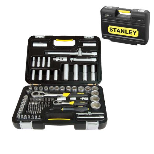 STANLEY Set cassetta 97 bussole1/4+1/2 valigia attrezzi chiavi bussola  1-94-668