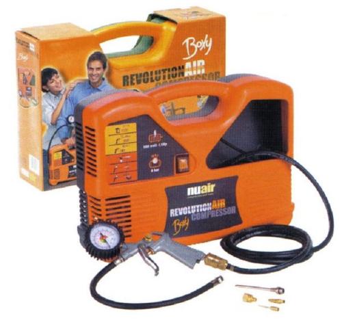 Fini-Nuair Compressore aria portatile 1,5 Hp con accessori BOXY AIR  REVOLUTION