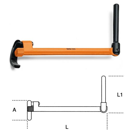 Beta Chiave per dadi rubinetto articolata 15-32mm telescopica corpo cromato  395