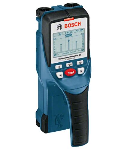 BOSCH RILEVATORE D-TECH 150 SV RILEVA TUBAZIONI IN PLASTICA METALLI CAVI  ELETTRICI LEGNO