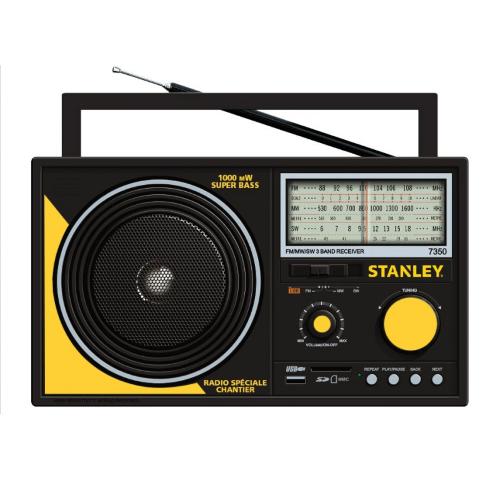 Radio Vintage da Cantiere MP3 Porta USB SD Portatile Stanley