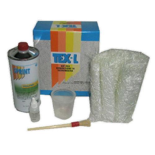 ICR SPRINT KIT RIPARAZIONI VETRORESINA TEX-L AUTO NAUTICA LANA VETRO RESINA  750ML