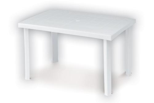 Tavolo da Esterno Giardino Tavolino in Plastica Resina Bianco 117x79 cm  Calaf