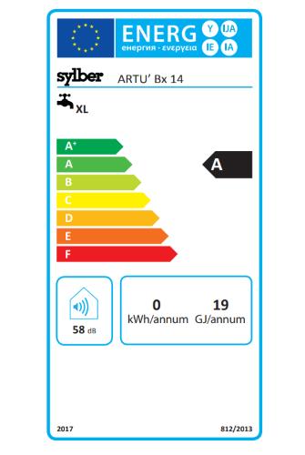 Scaldabagno scaldino a gas GPL camera aperta 11 14 LT Litri Sylber Artù BX (14  Litri)