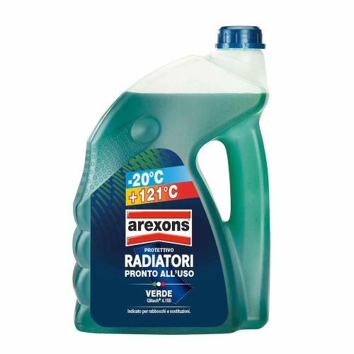 Liquido Antigelo Protettivo Refrigerante per Radiatori Verde Arexons -20°C  Auto 4,5 Lt