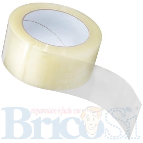 Rotolo Nastro da Imballaggio 50mm x 66metri per imballo Pacchi Trasparente