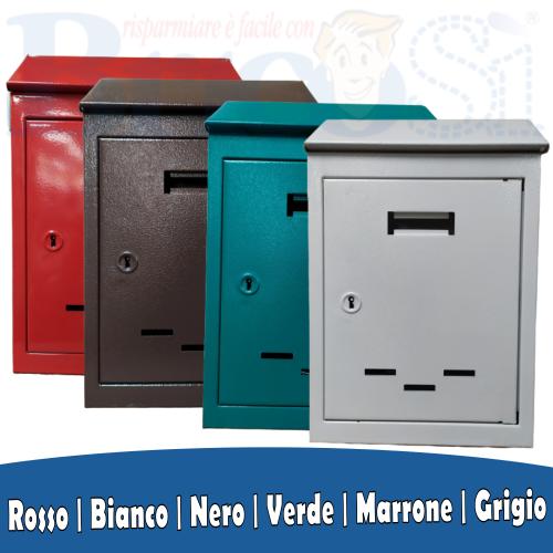 Cassetta Postale Buca Porta Lettere Posta Lamiera Esterno Varie Misure e  Colori (Grigio - 360x230x80 mm)