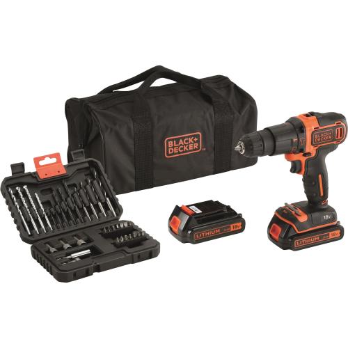 Black&Decker Trapano avvitatore a percussione 2 batterie 18V litio  EGBL188BS32-Q