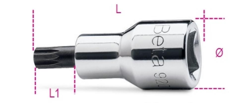 Chiavi A Bussola BETA 920XZN 14L - Per Viti XZN, Attacco 1/2, Cromate, Made In Italy - Foto 10