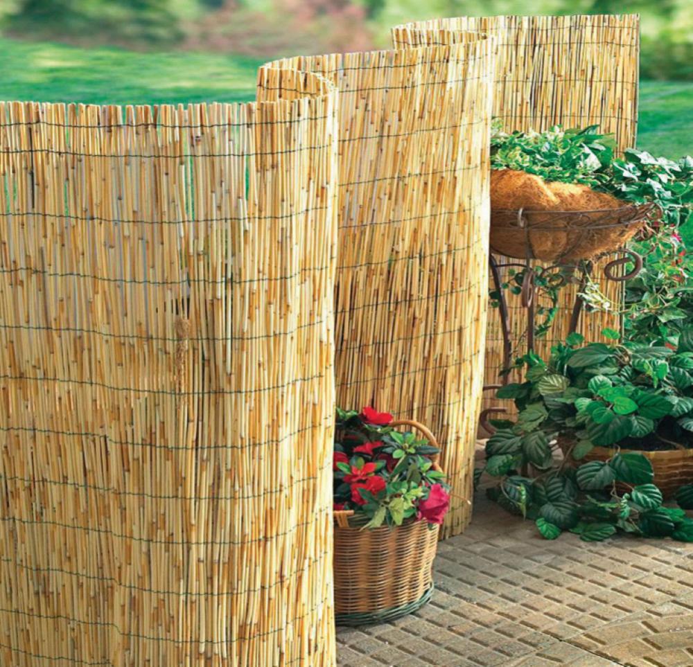 Arella Canniccio Pvc da Esterno Copri Ringhiera Bamboo Plastica Resistente Recinzione Giardino Frangivista Ornamentale Balcone Terrazza Misura 1x5 Metri Colore Antracite