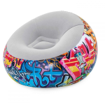 Pouf Poltrona gonfiabile Relax Bestway Graffiti 112x112x66 cm