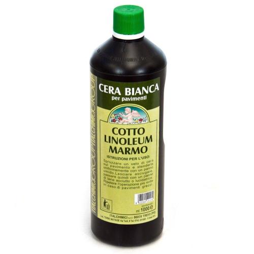 Cera bianca per Lucidare pulire i pavimenti cotto marmo linoleum 1Lt