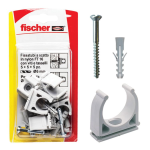 FISCHER CLIP FISSA TUBO FISSATUBO A SCATTO APERTO IN BLISTER 504607