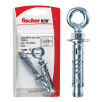 FISCHER TASSELLO TASSELLI ACCIAIO CON OCCHIOLO GANCIO MULTIUSO TA M6 O K