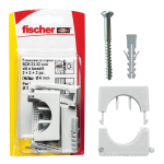 FISCHER CLIP FISSA CAVI TUBO FISSACAVI IN NYLON A SELLA SCH 8-12 K