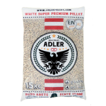 Pellet di legno naturale 100% abete Adler 4.6 KWH/Kg En Plus A1 sacco 15Kg