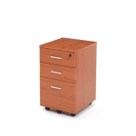 Cassettiera da Ufficio 3 Cassetti Chiusura a chiave con ruote Legno MDF