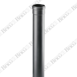 Tubo scarico fumi 100cm per stufa a pellet Ø80mm in acciaio smaltato nero 1,2mm