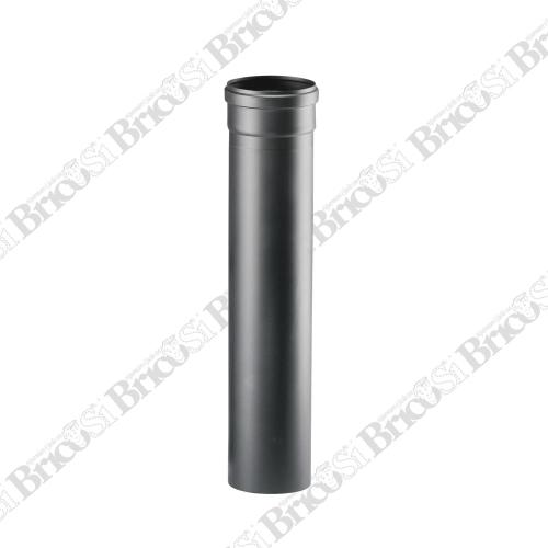 Tubo scarico fumi 25cm per stufa a pellet Ø80mm in acciaio smaltato nero  1,2mm