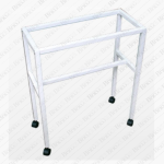 Carrello struttura portagabbia con ruote bianco 61x28x72 cm 