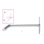 Beta 959 Chiave a T con bussola snodata normale per candele d’accensione 20,8mm 13/16"