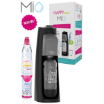 Kit Gasatore MIO Happy Frizz per Acqua Gasata Frizzante con bombola co2 Nero