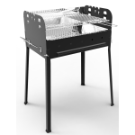 Barbecue fornacetta BBQ Inox rettangolare a carbonella griglia 58 x 37 cm