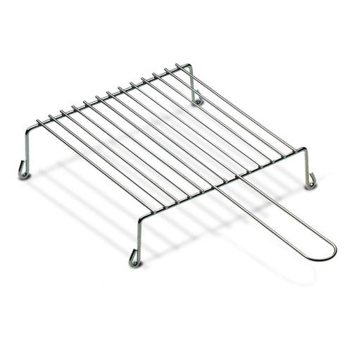 Griglia Graticola con piedi 27x27 cm per barbecue camino in acciaio cromato