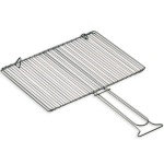 Griglia Graticola doppia senza piedi 39x28 cm per barbecue camino in acciaio cromato