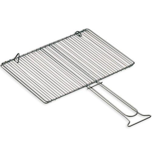 Griglia Graticola doppia senza piedi 39x28 cm per barbecue camino in  acciaio cromato