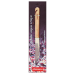 Coltello in acciaio Inox manico Legno 33cm Accessorio per Barbecue BBQ