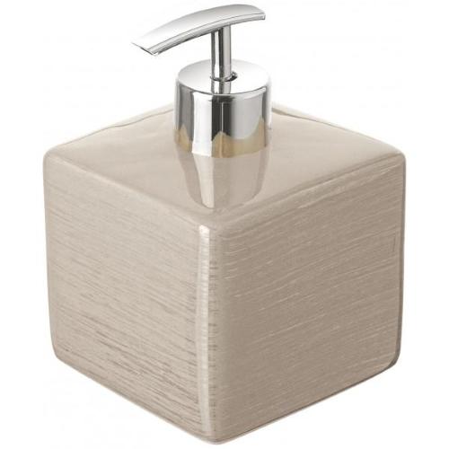 Dispenser sapone liquido da bagno in ceramica Tortora mod. Cuba