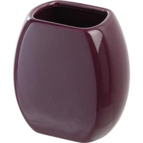 Portaspazzolino da bagno in ceramica Viola Prugna mod. Parigi