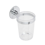 Bicchiere Porta spazzolino a parete da bagno in acrilico mod. Idea