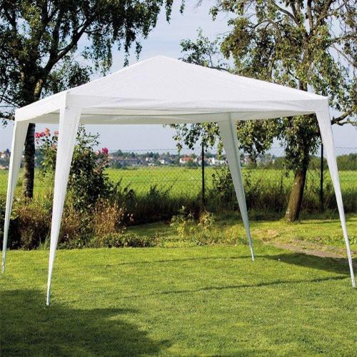 Gazebo 3x4 mt da giardino struttura in metallo con copertura PE Bianco