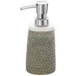 Dispenser sapone liquido da bagno in poliresina Grigio mod. Roll