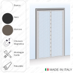 Kit zanzariera Magnetix Plus chiusura magnetica 150x250 cm porta finestra riducibile