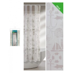 Tenda doccia bagno in Peva impermeabile 180x200 cm con ganci 