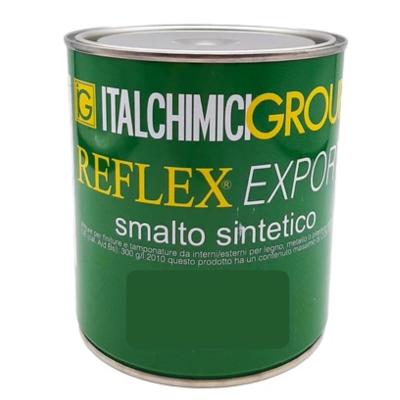 Reflex Smalto sintetico vernice pittura per Ferro e Legno interni esterni  750ML (Nero Lucido)